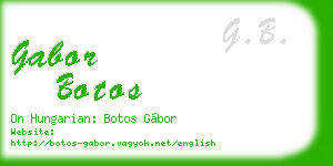 gabor botos business card
