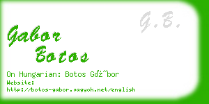 gabor botos business card